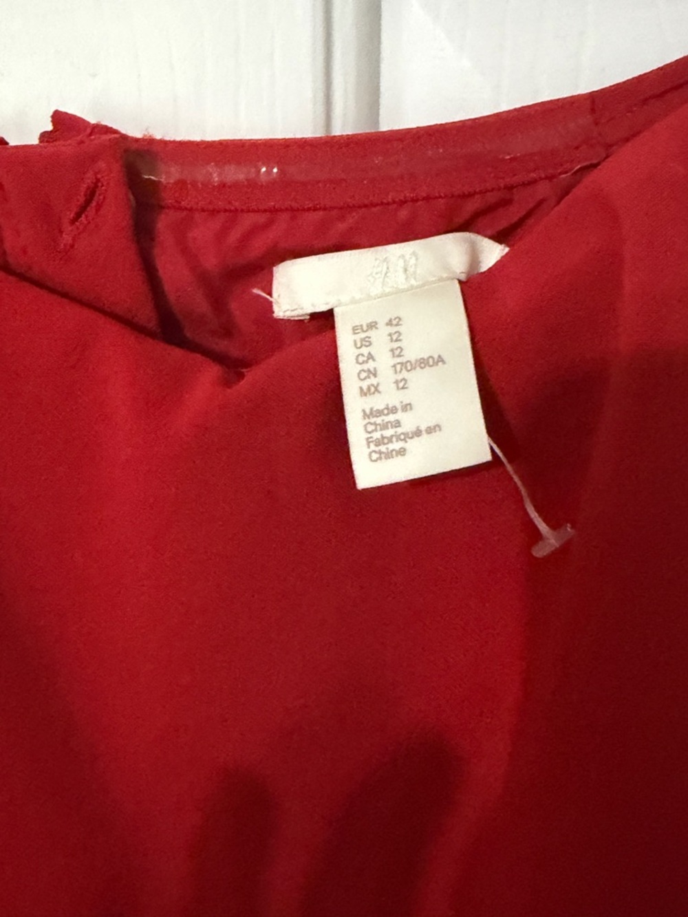 H&M Red Women wide leg jumpsuit- Size 12